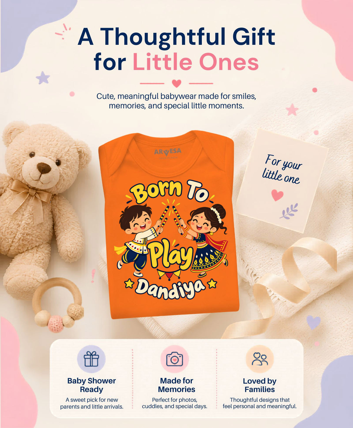 Born To Play Dandiya Navratri - Romper