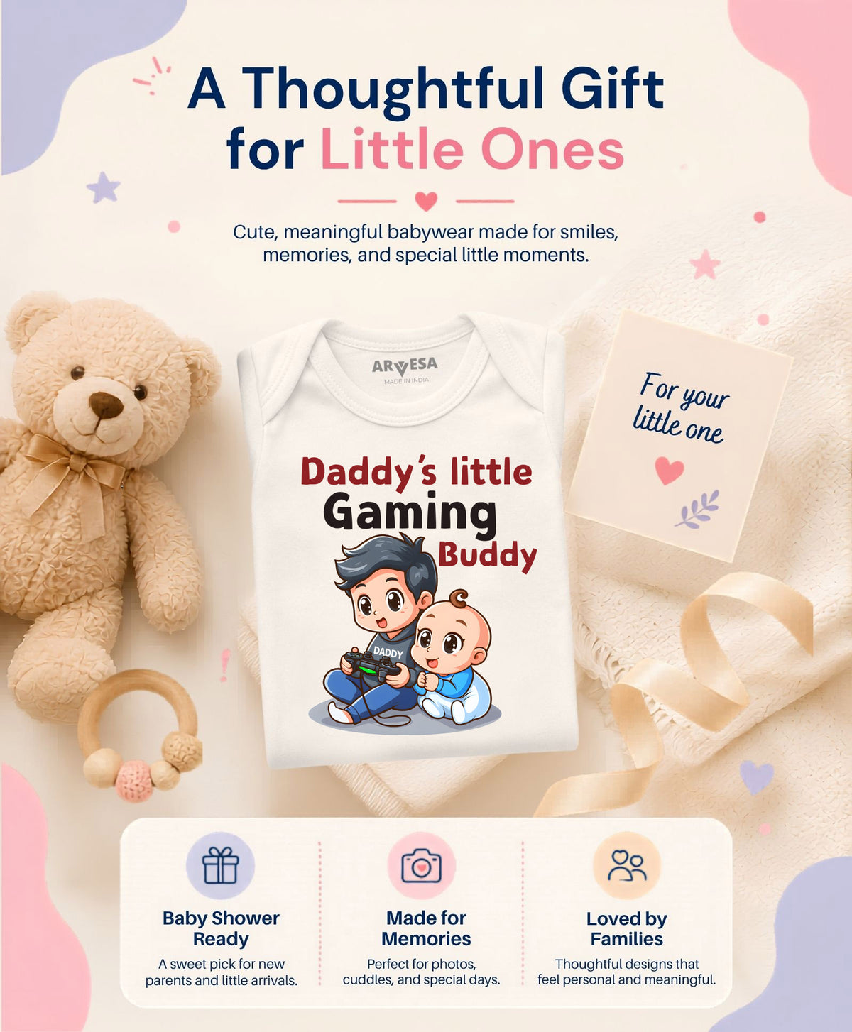 No | Daddy Little Gaming Buddy - Romper