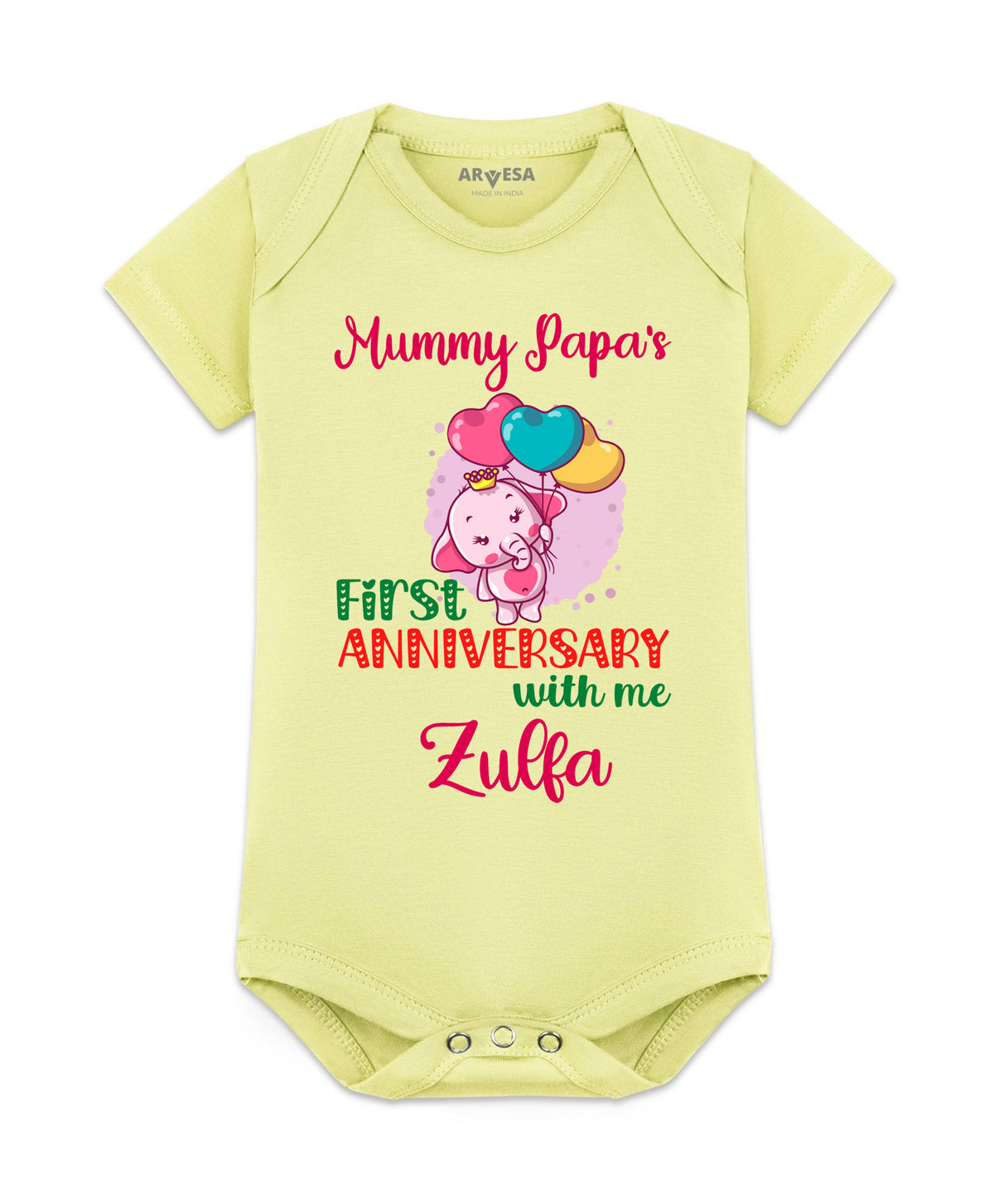 Yes | Mummy Papa First Anniversary With Me Mom Dad Anniversary - Romper