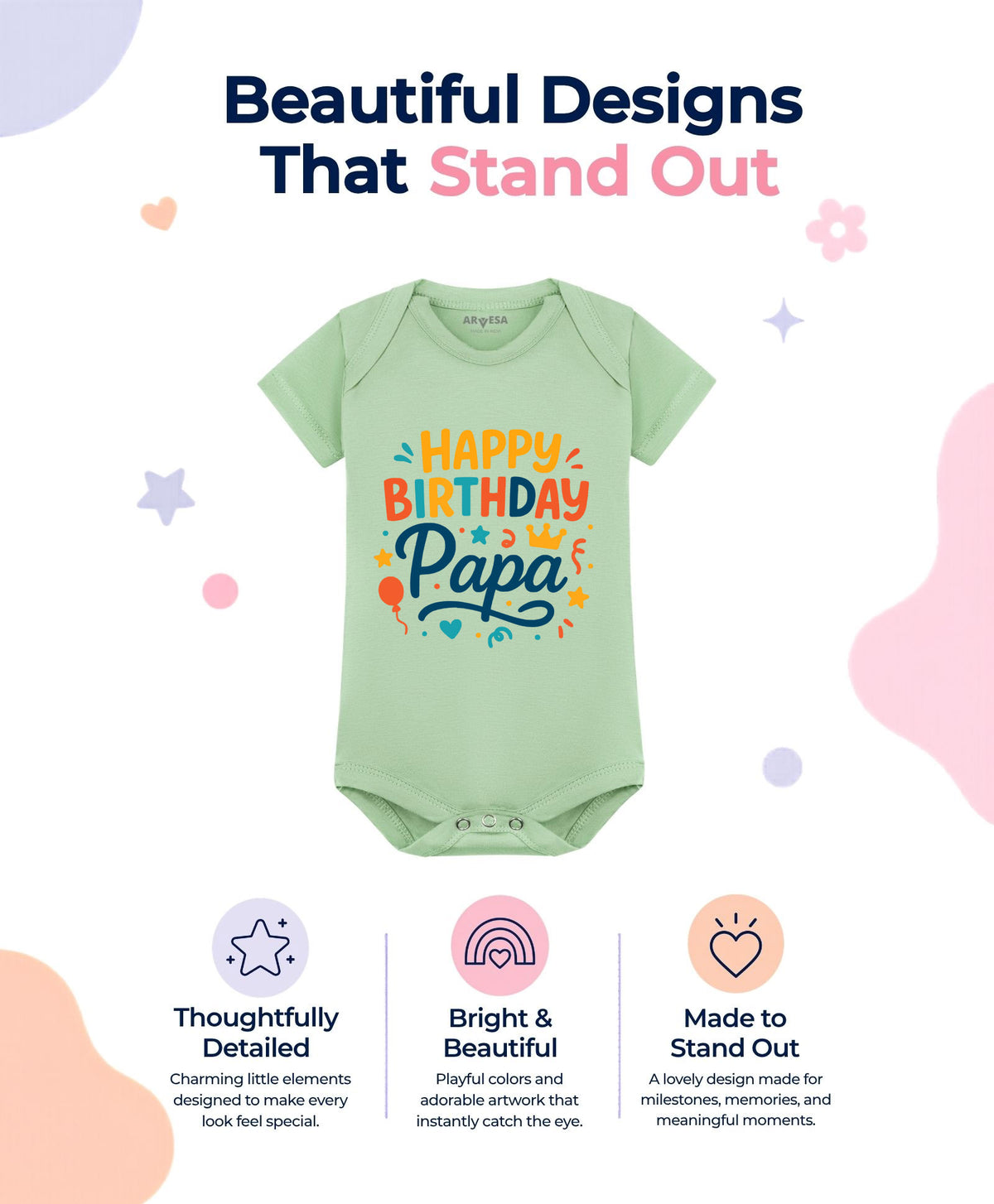 No | Happy Birthday Papa Dad Birthday - Romper