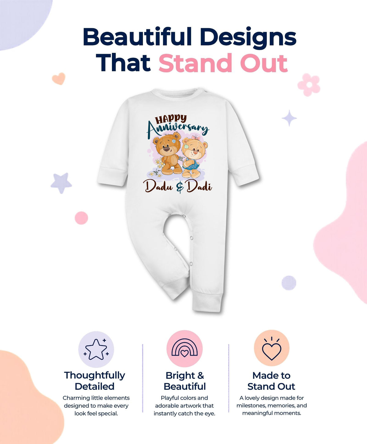 No | Happy Anniversay Dadu & Dadi Family Anniversary - Jumpsuit