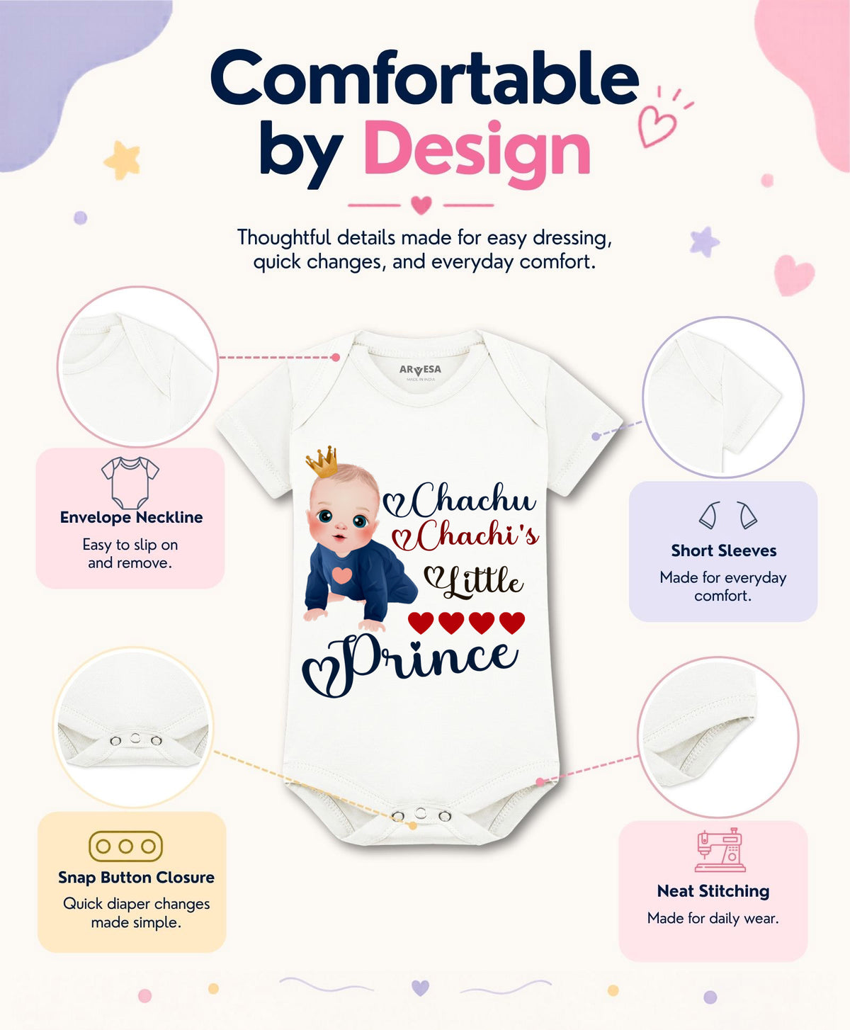 No | Chachu Chachi'S Little Prince - Romper