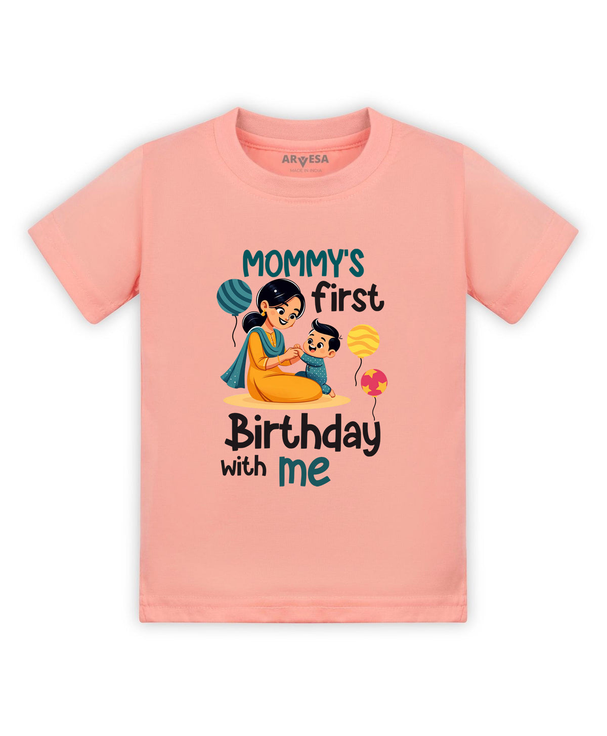 No | Mommy First Birthday With Me Mom Birthday - T-shirt