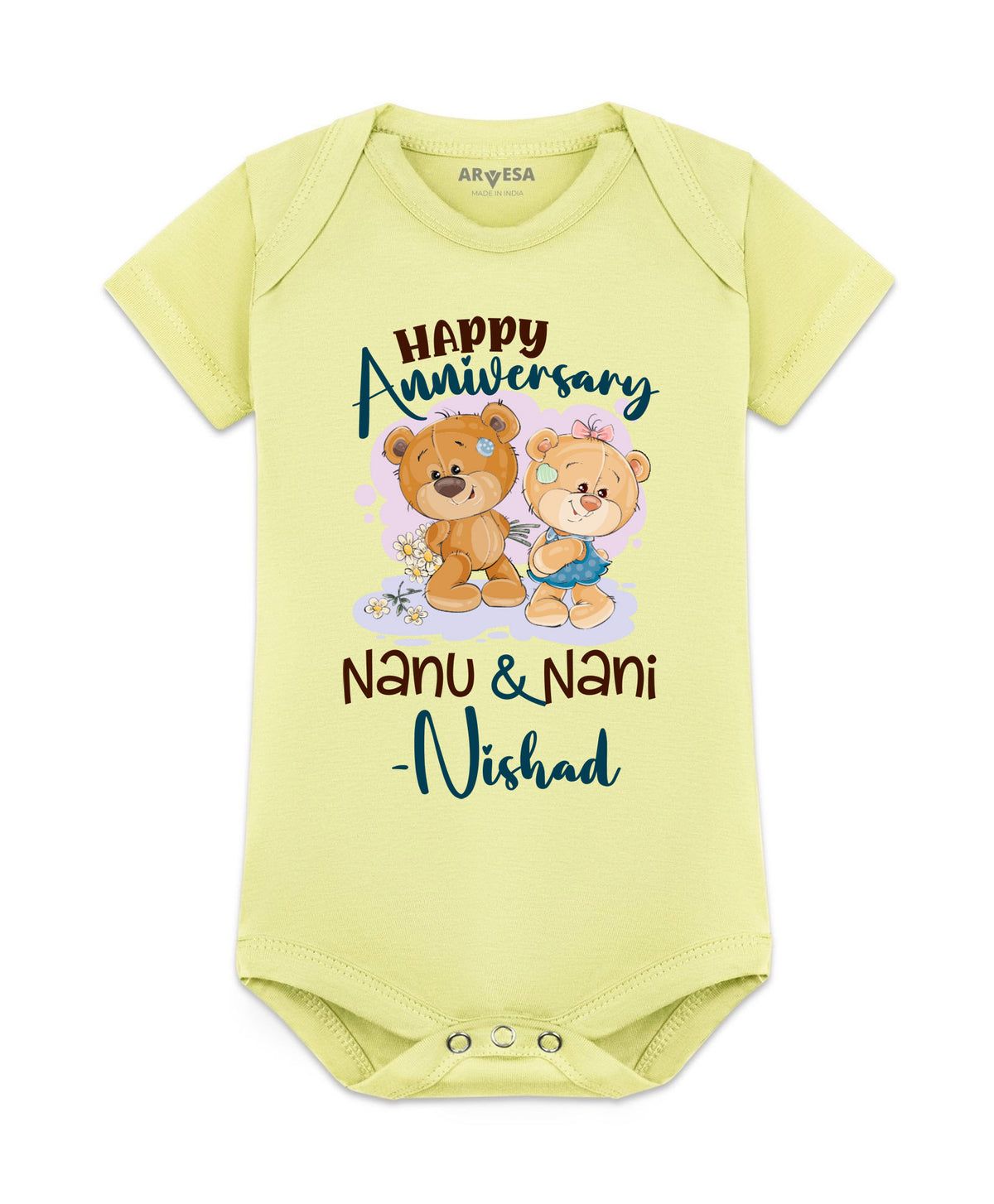 Yes | Happy Anniversay Nanu & Nani Family Anniversary - Romper
