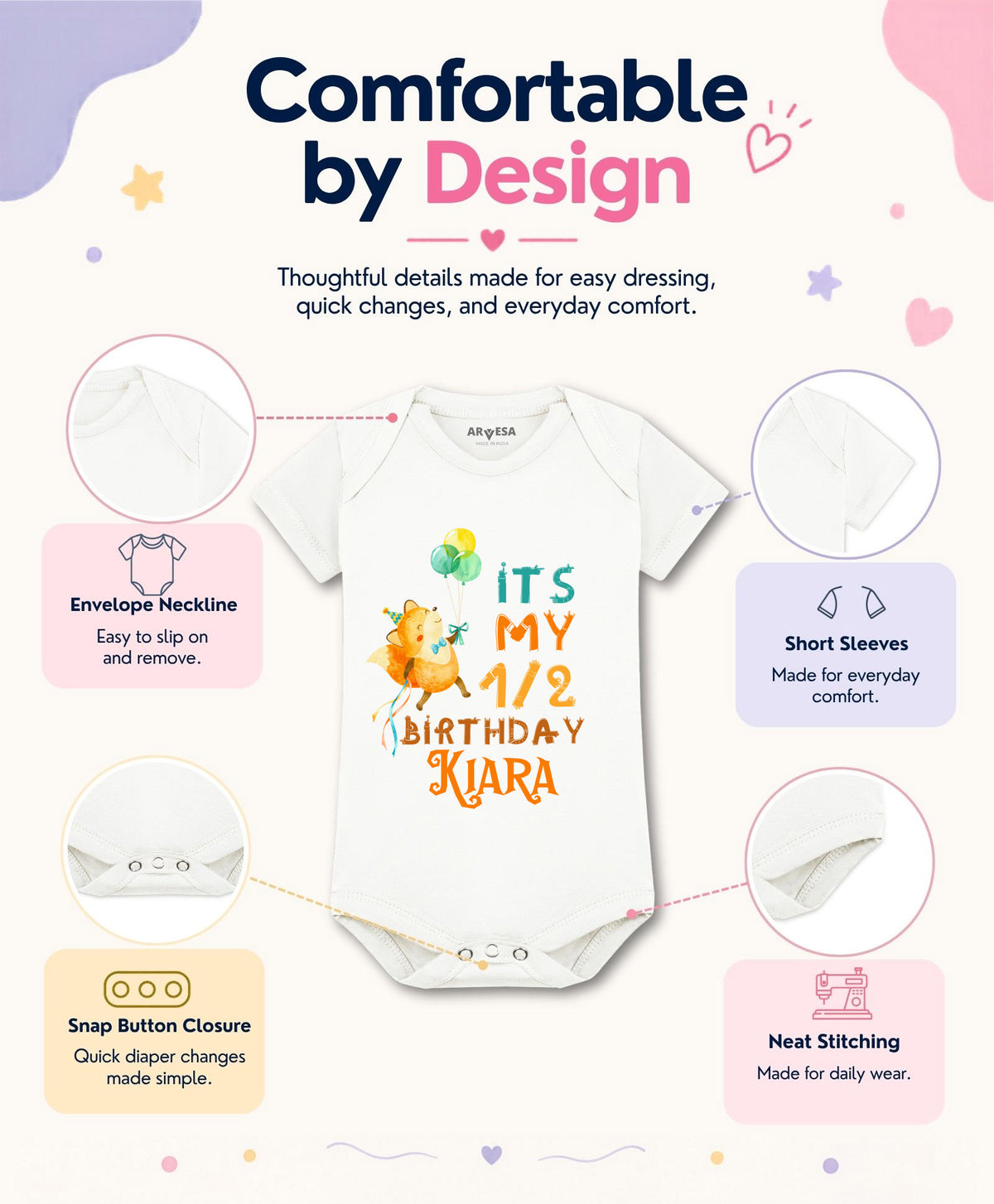 Yes | Half Birthday - Romper