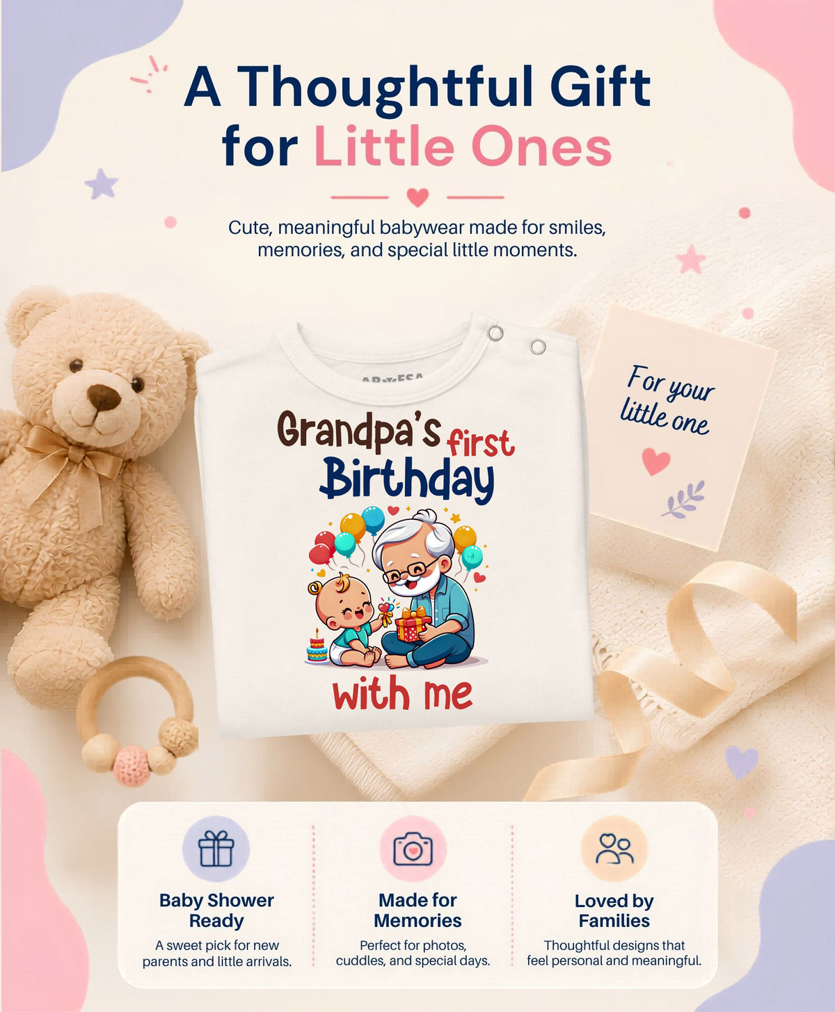 No | Grandpa's First Firthday With Me Family Birthday - Jumpsuit