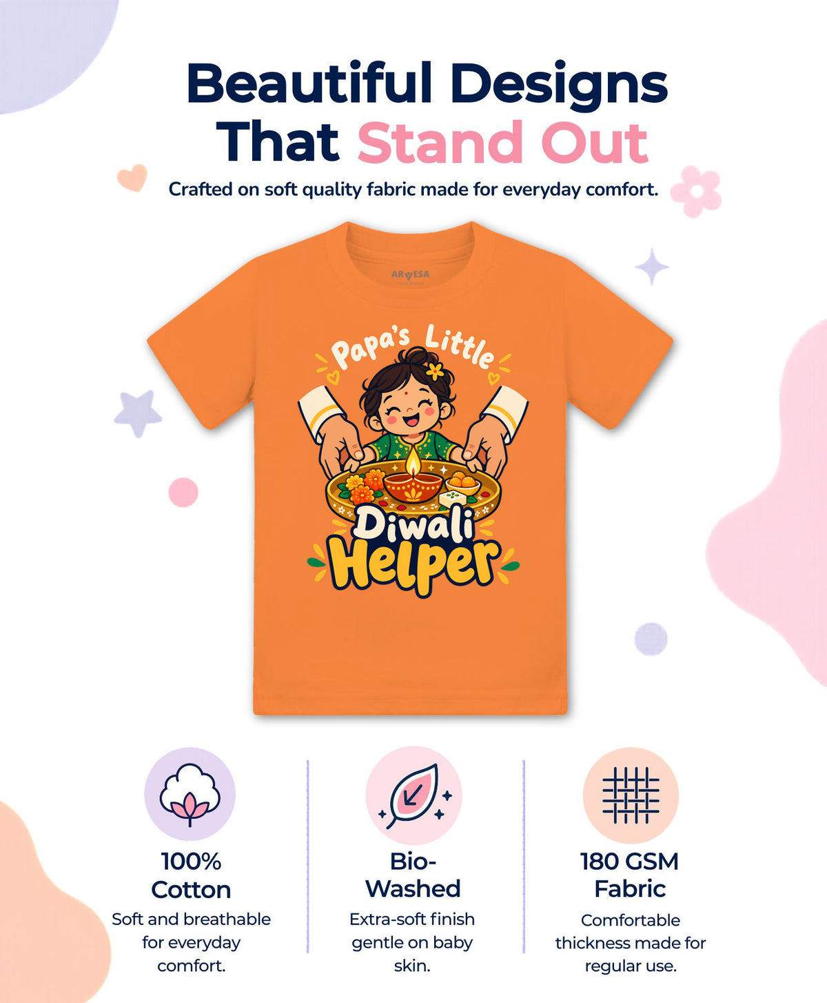 Papa's Little Diwali Helper - T-shirt