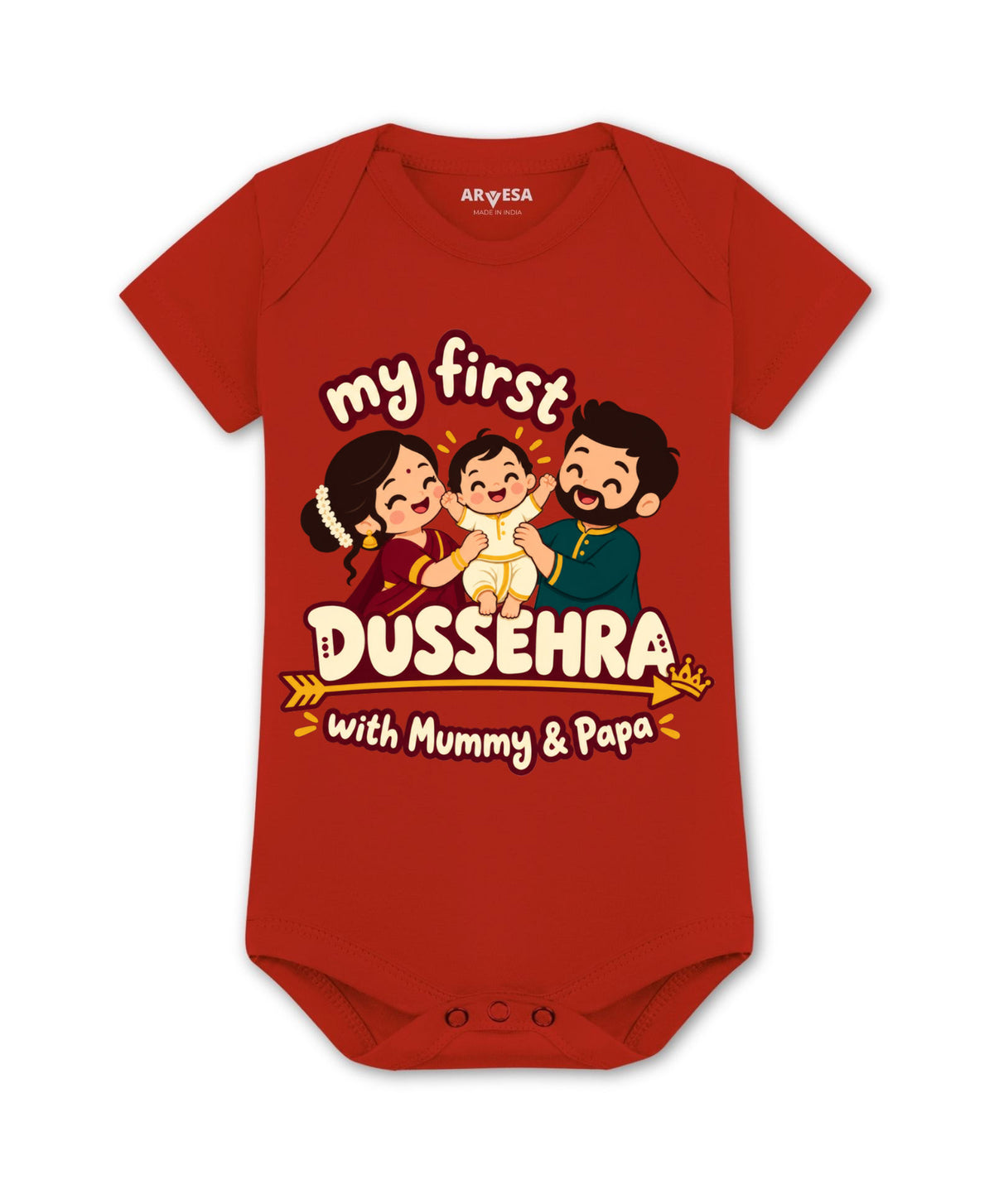 No | My First Dussehra with Mummy & Papa - Romper
