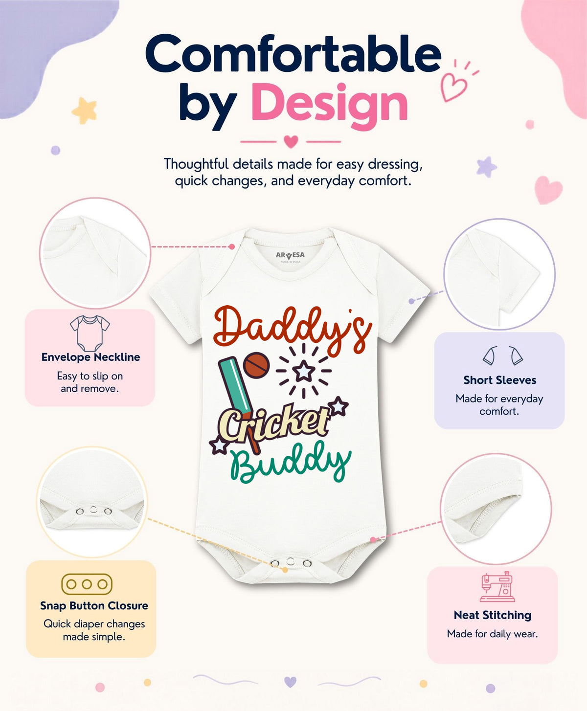 No | Daddy Cricket Buddy - Romper