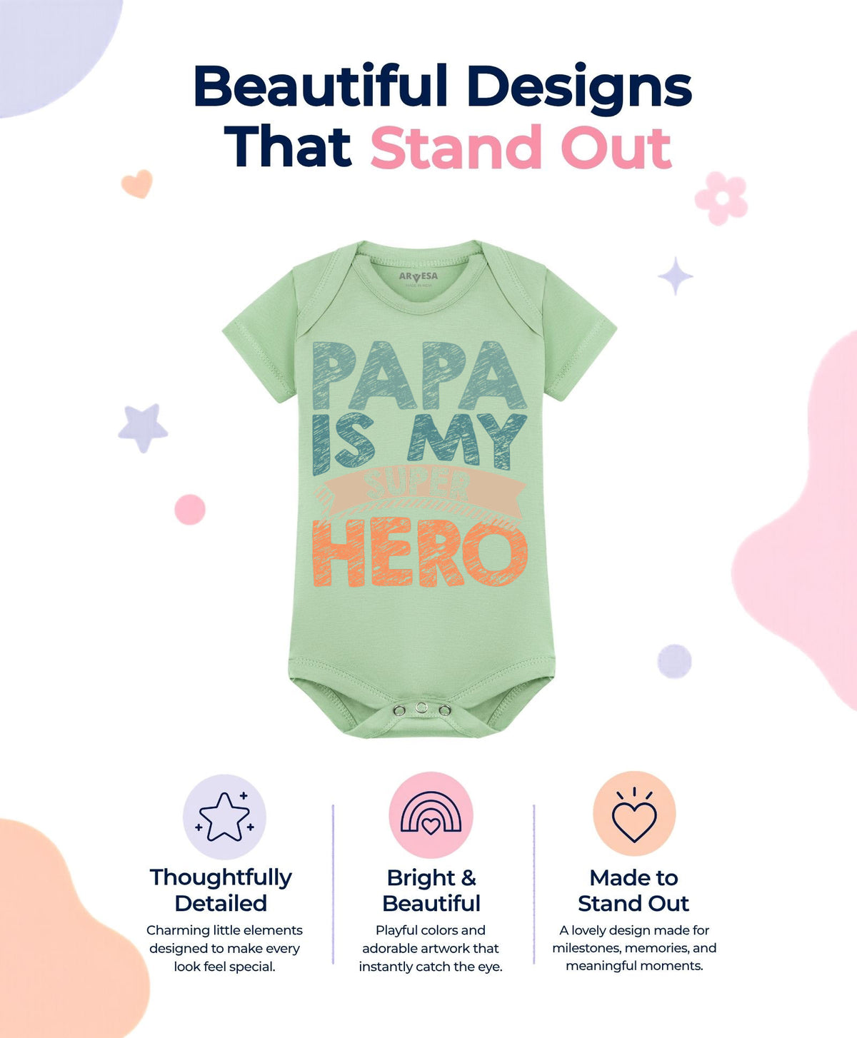 No | Papa Is My Super Hero Dad - Romper