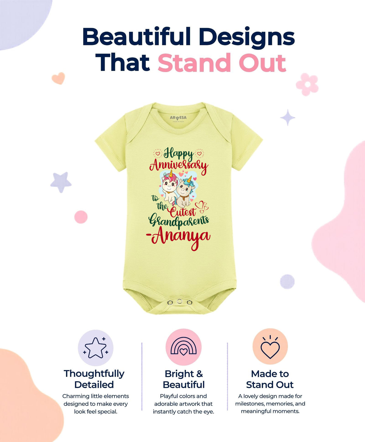 Yes | Happy Anniversay GrandParents Family Anniversary - Romper