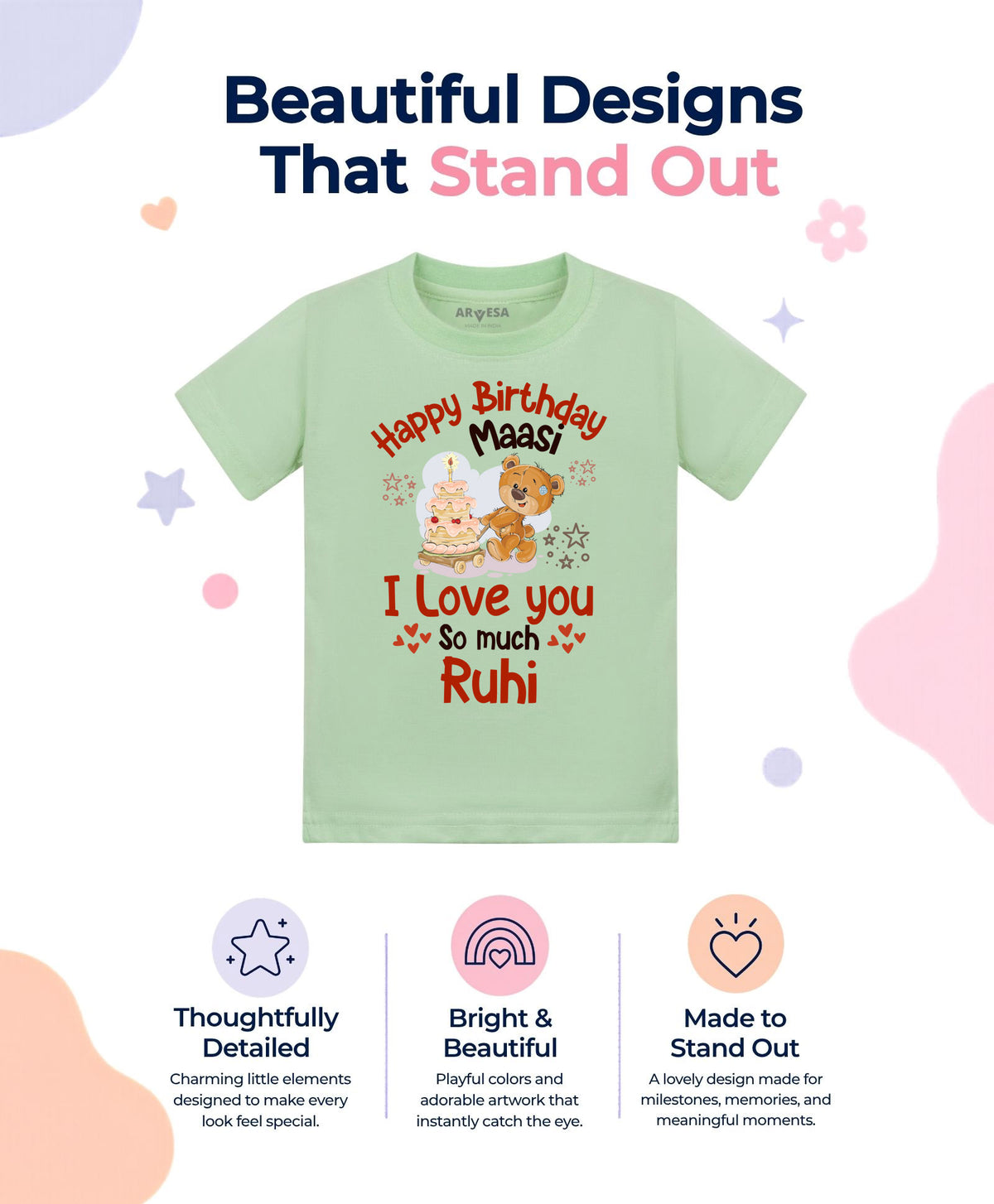 Yes | Happy Birthday Maasi Family Birthday - T-shirt