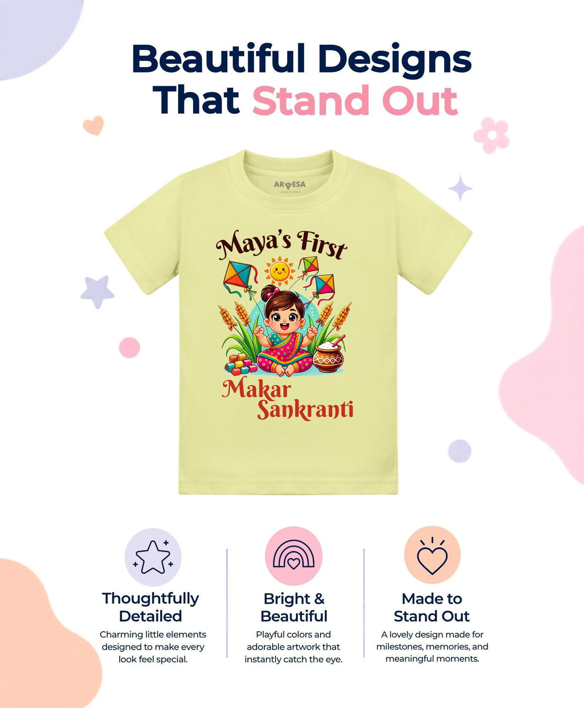Yes | My First Makar sankranti - T-shirt
