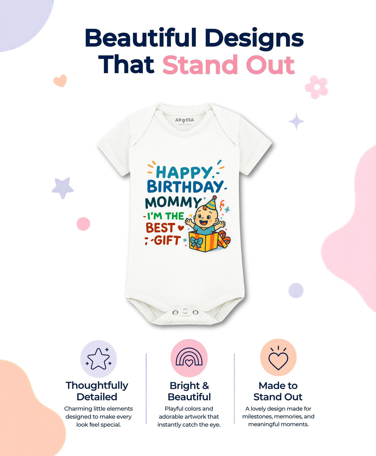 No | Happy Birthday Mommy I'm The Best Gift Mom Birthday - Romper