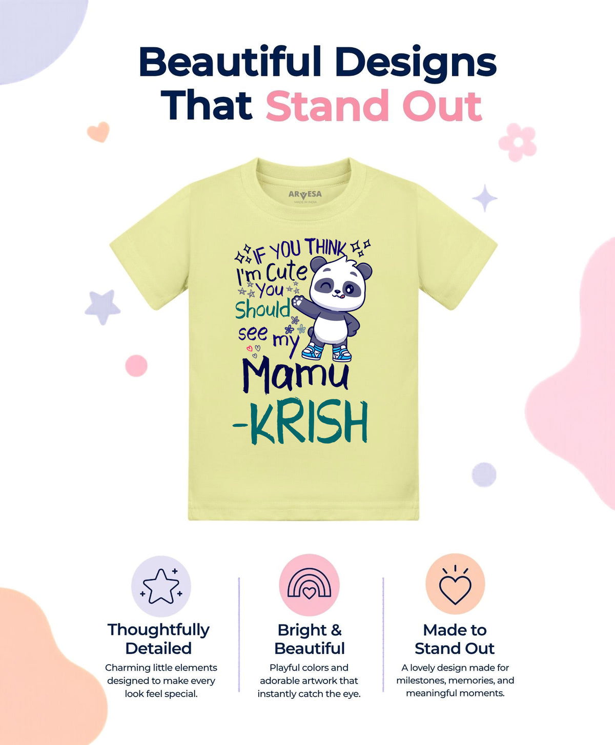 Yes | I Am Cute You Should See My Mamu - T-shirt