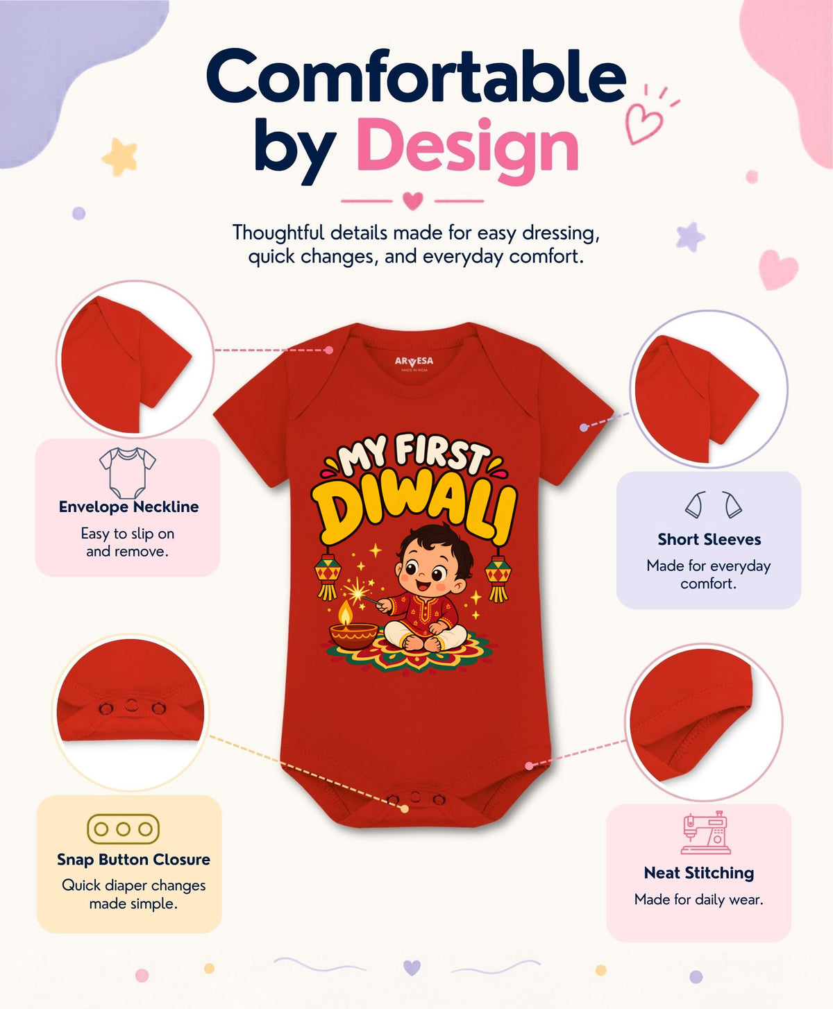 No | My First Diwali - Romper
