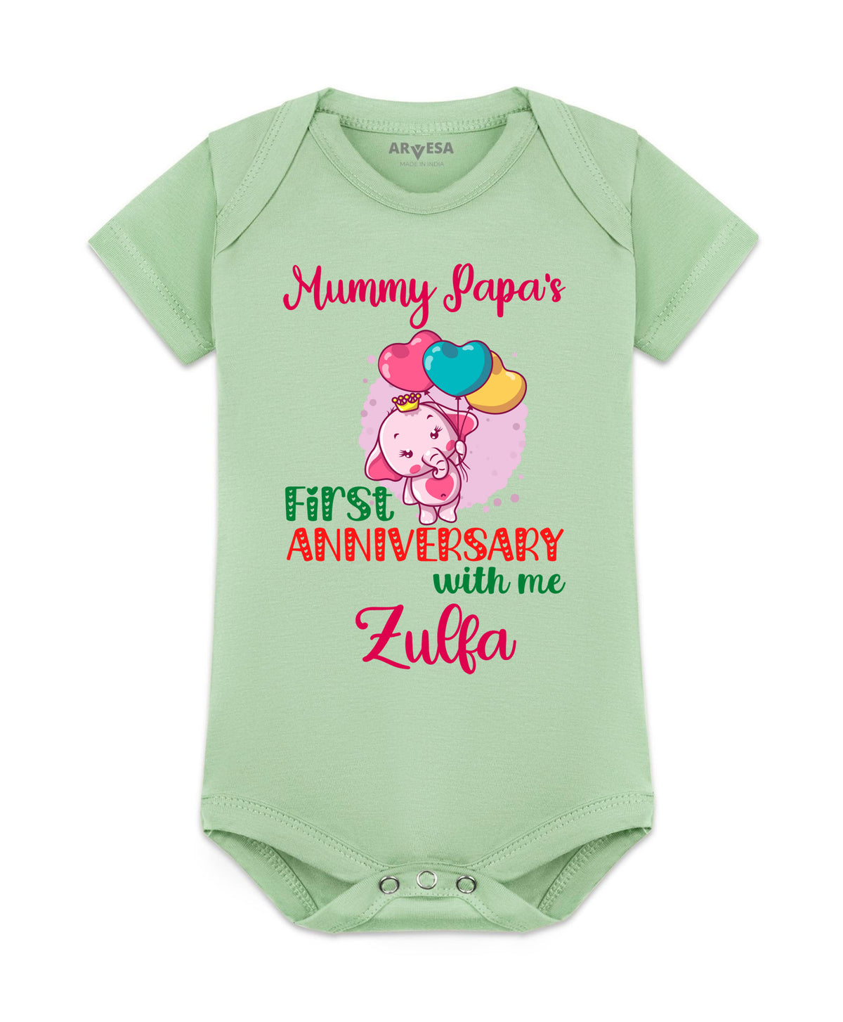 Yes | Mummy Papa First Anniversary With Me Mom Dad Anniversary - Romper