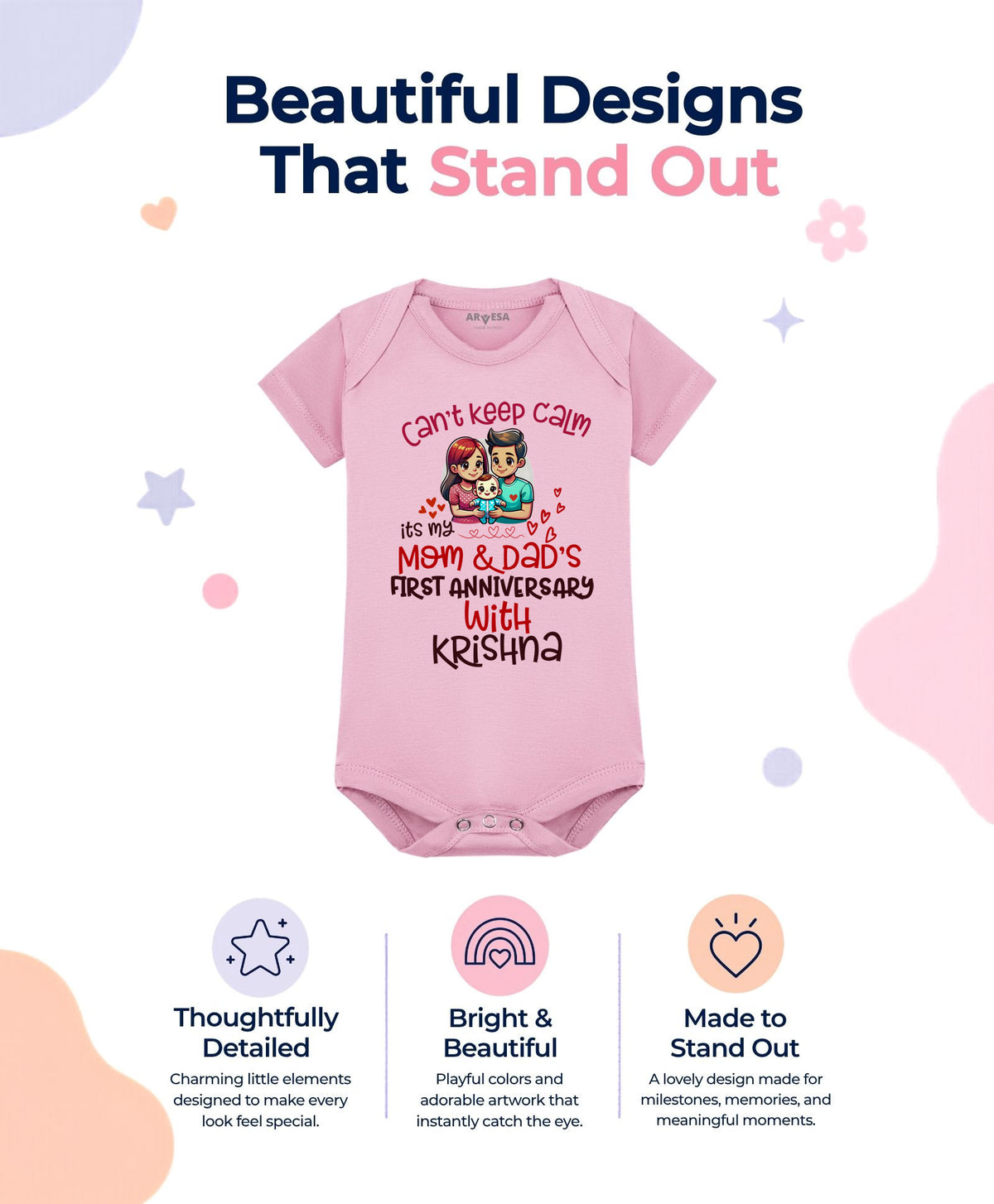 Yes | First Anniversary With Mom And Dad Mom Dad Anniversary - Romper