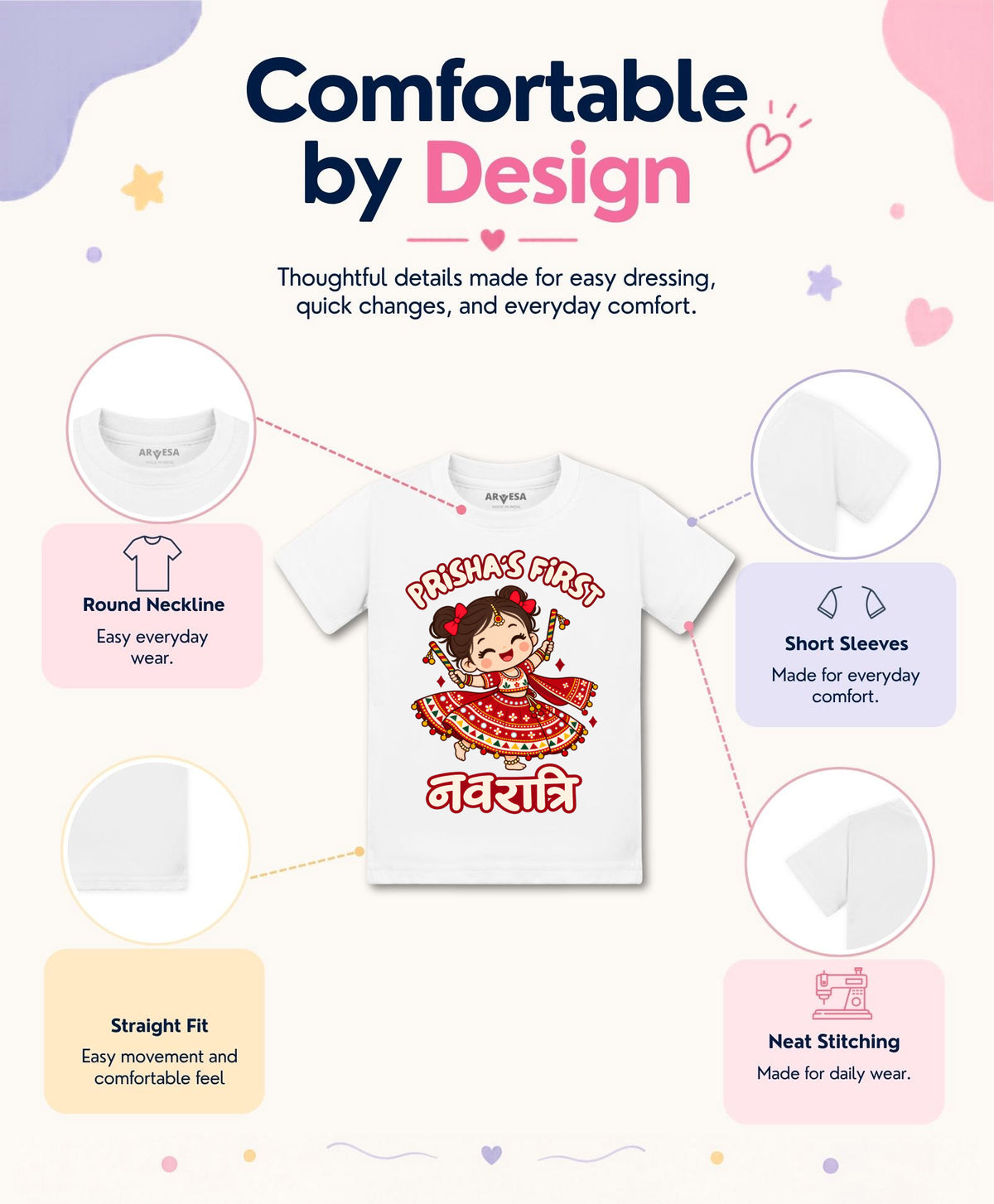 Yes | My First Navratri - T-shirt