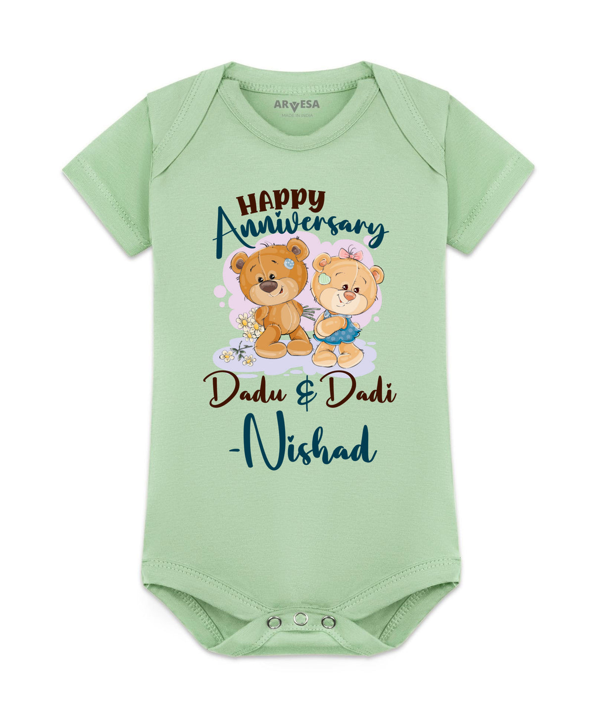 Yes | Happy Anniversay Dadu & Dadi Family Anniversary - Romper