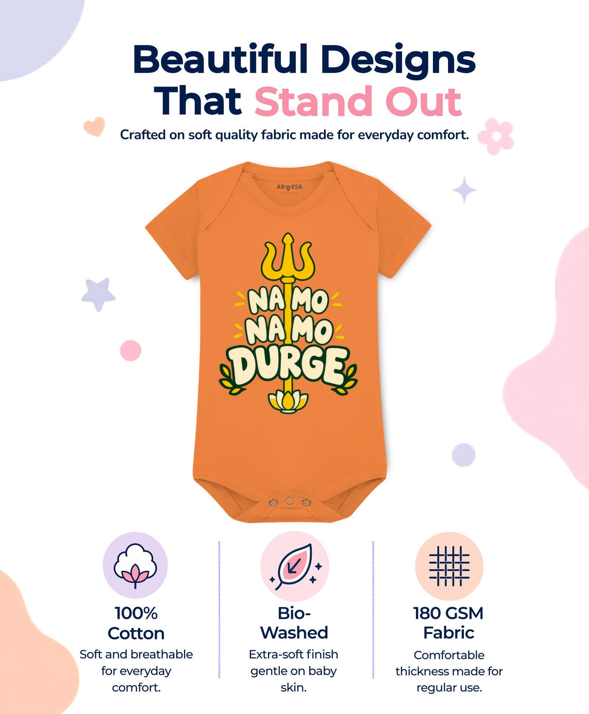 Namo Namo Durge Durga Puja - Romper