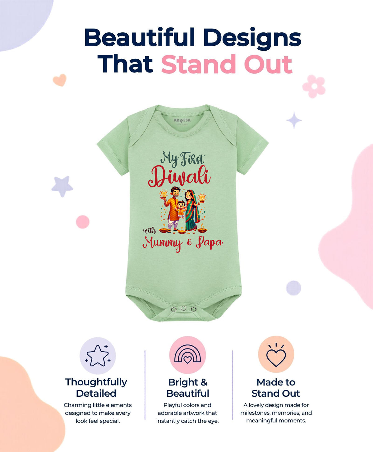 No | My First Diwali - Romper