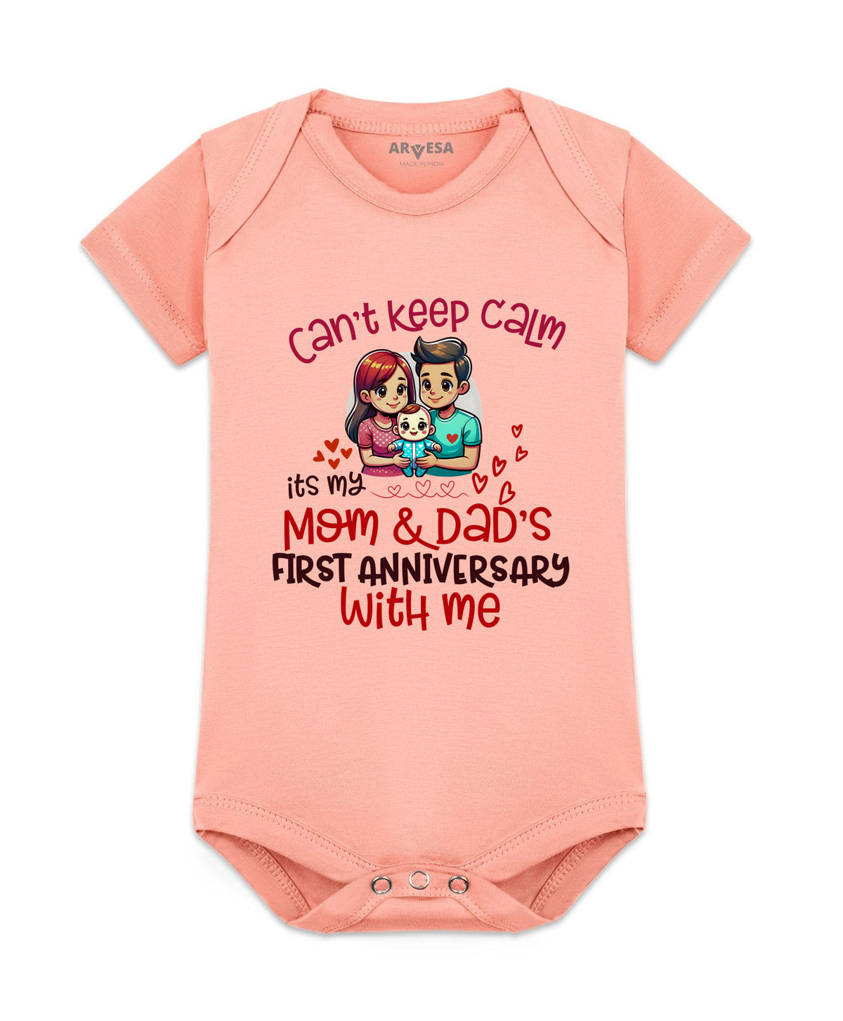 No | First Anniversary With Mom And Dad Mom Dad Anniversary - Romper