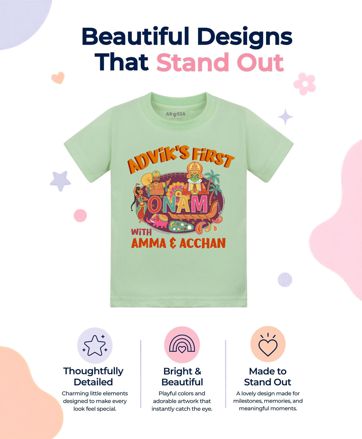 Yes | My First Onam - T-shirt