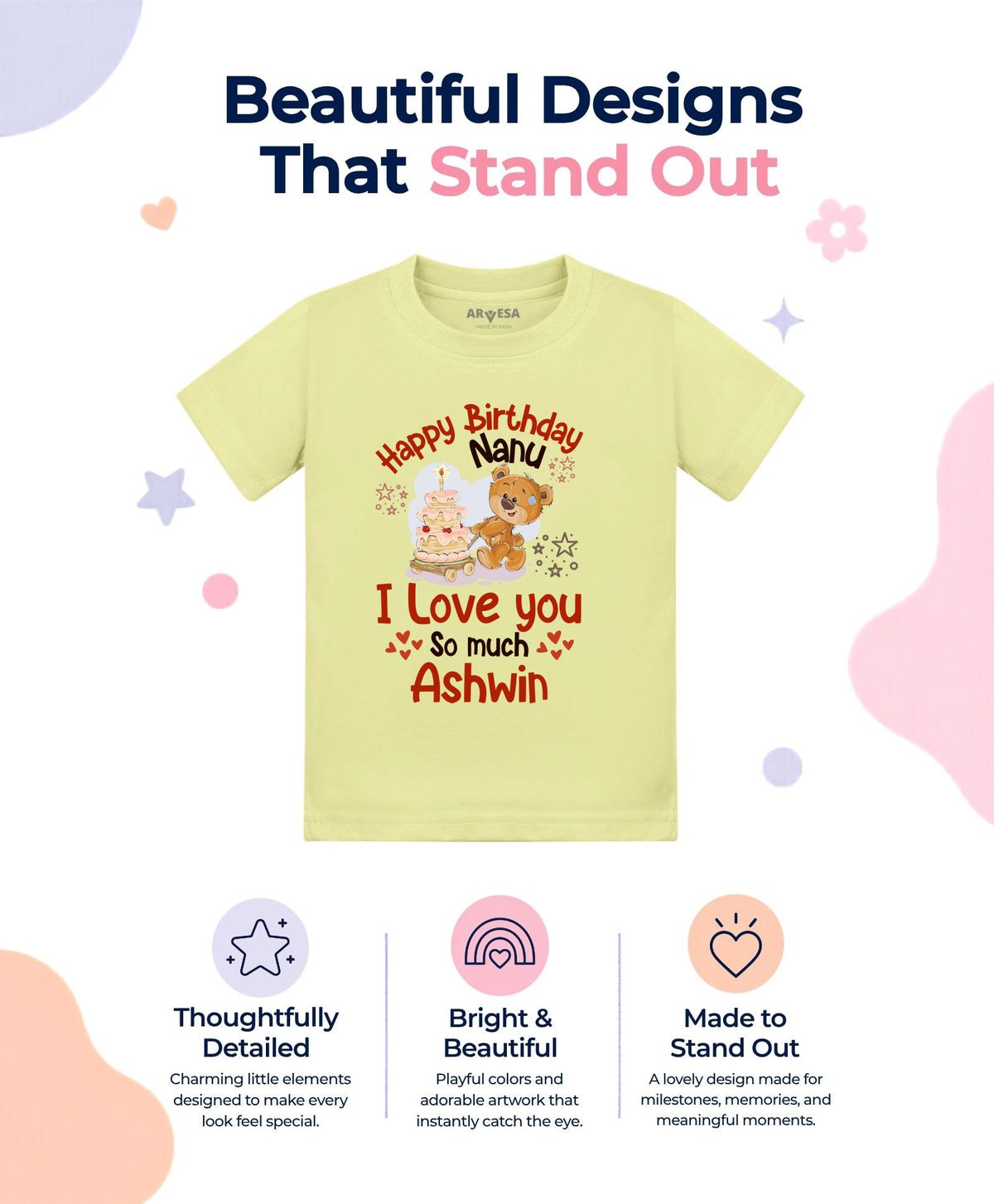 Yes | Happy Birthday Nanu Family Birthday - T-shirt