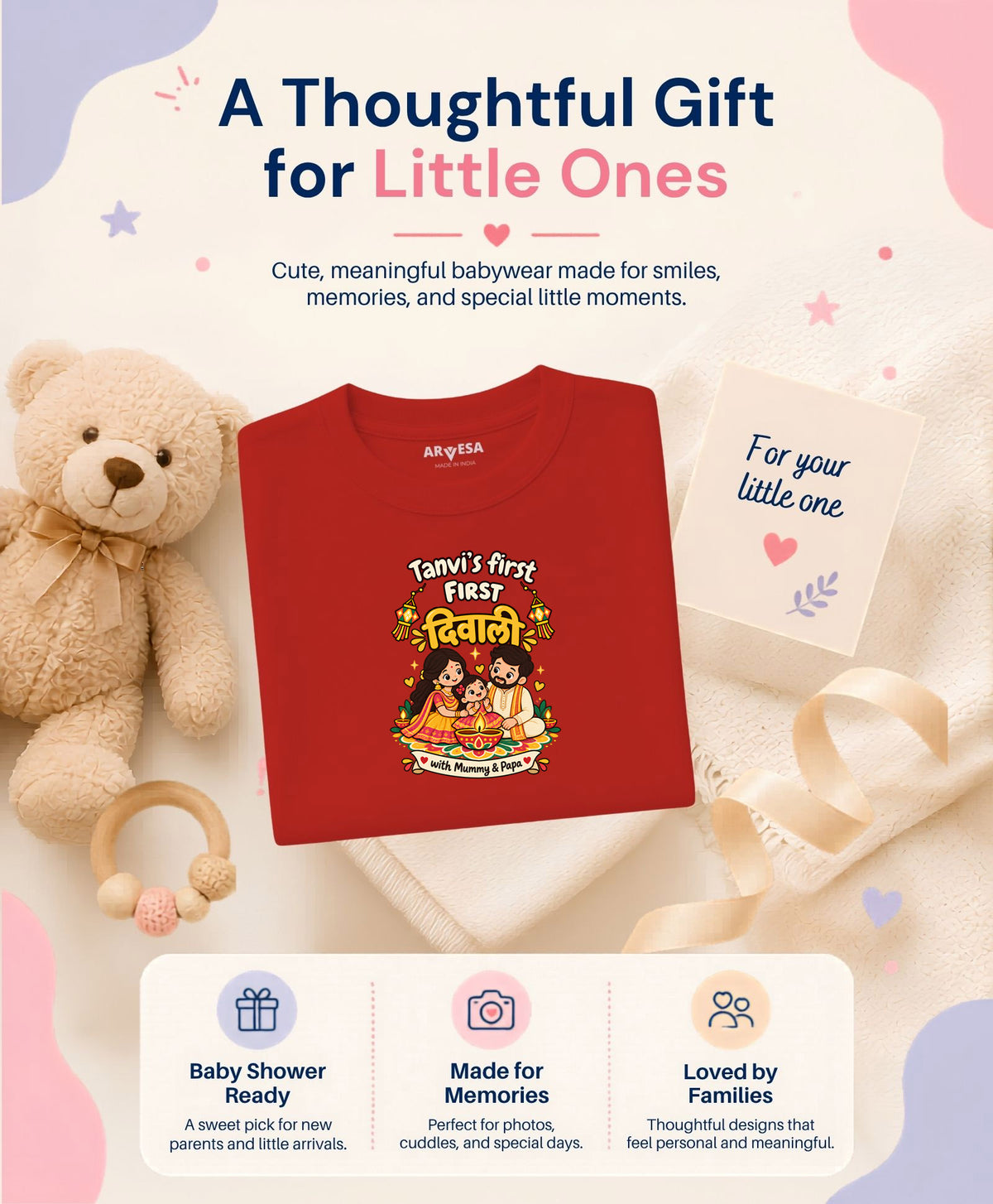 Yes | My First Diwali With Mummy & Papa - T-shirt