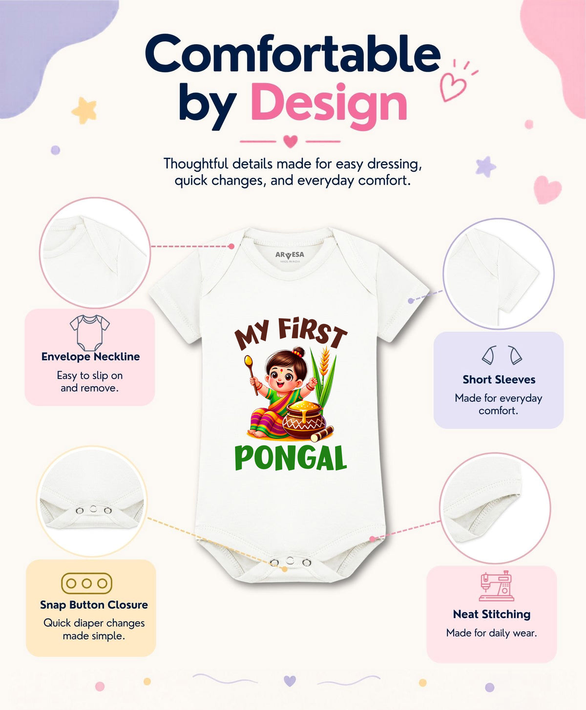 No | My First Pongal - Romper