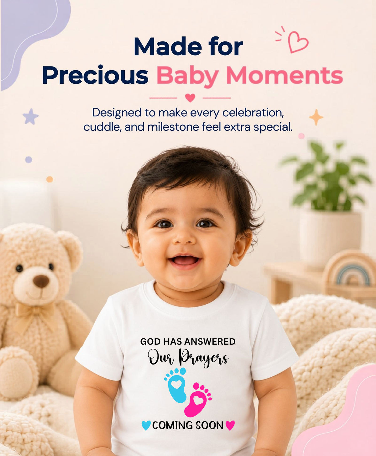 God Has Answered Our Prayer Coming Soon Pregnancy - T-shirt