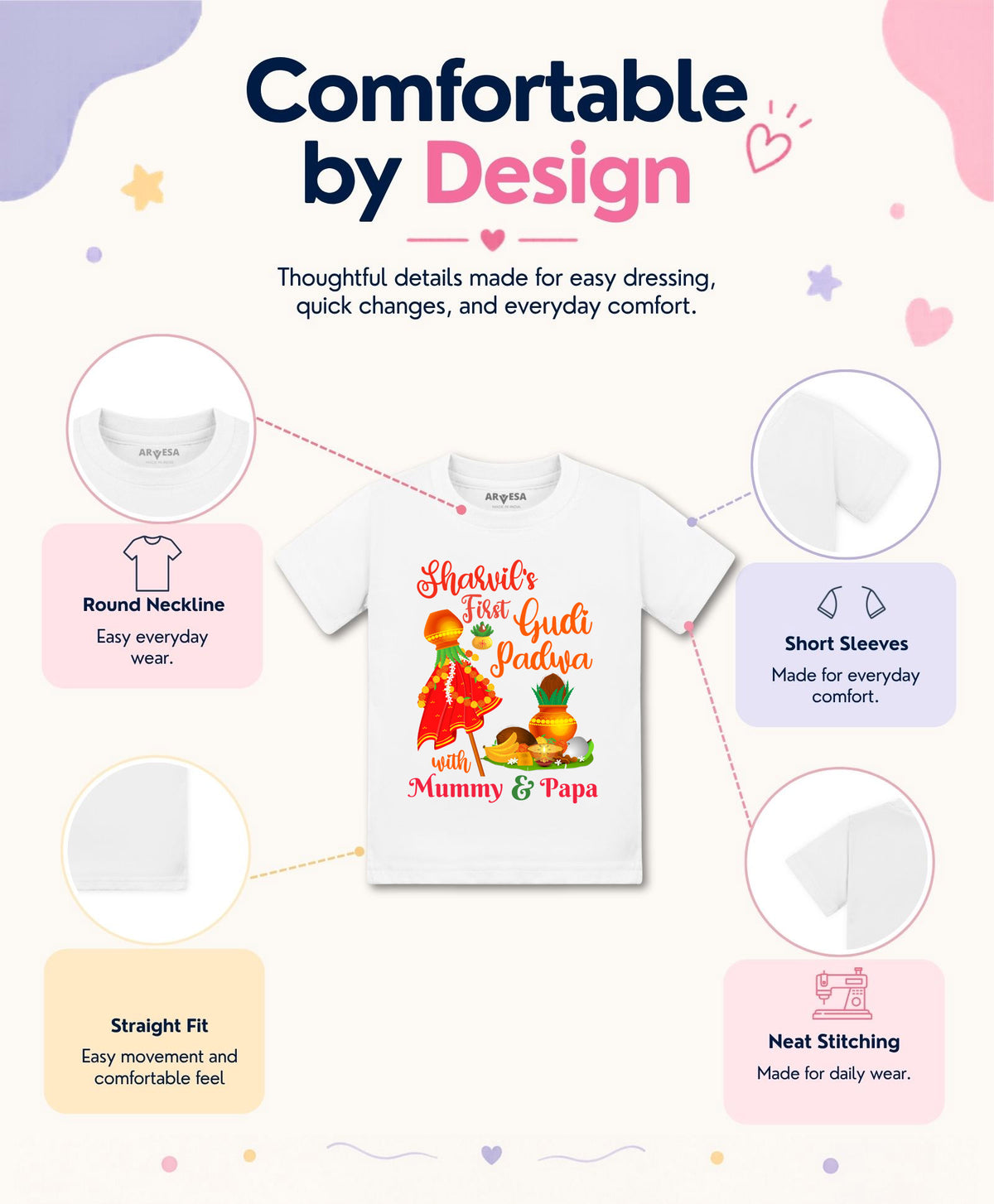 Yes | My First Gudi Padwa - T-shirt