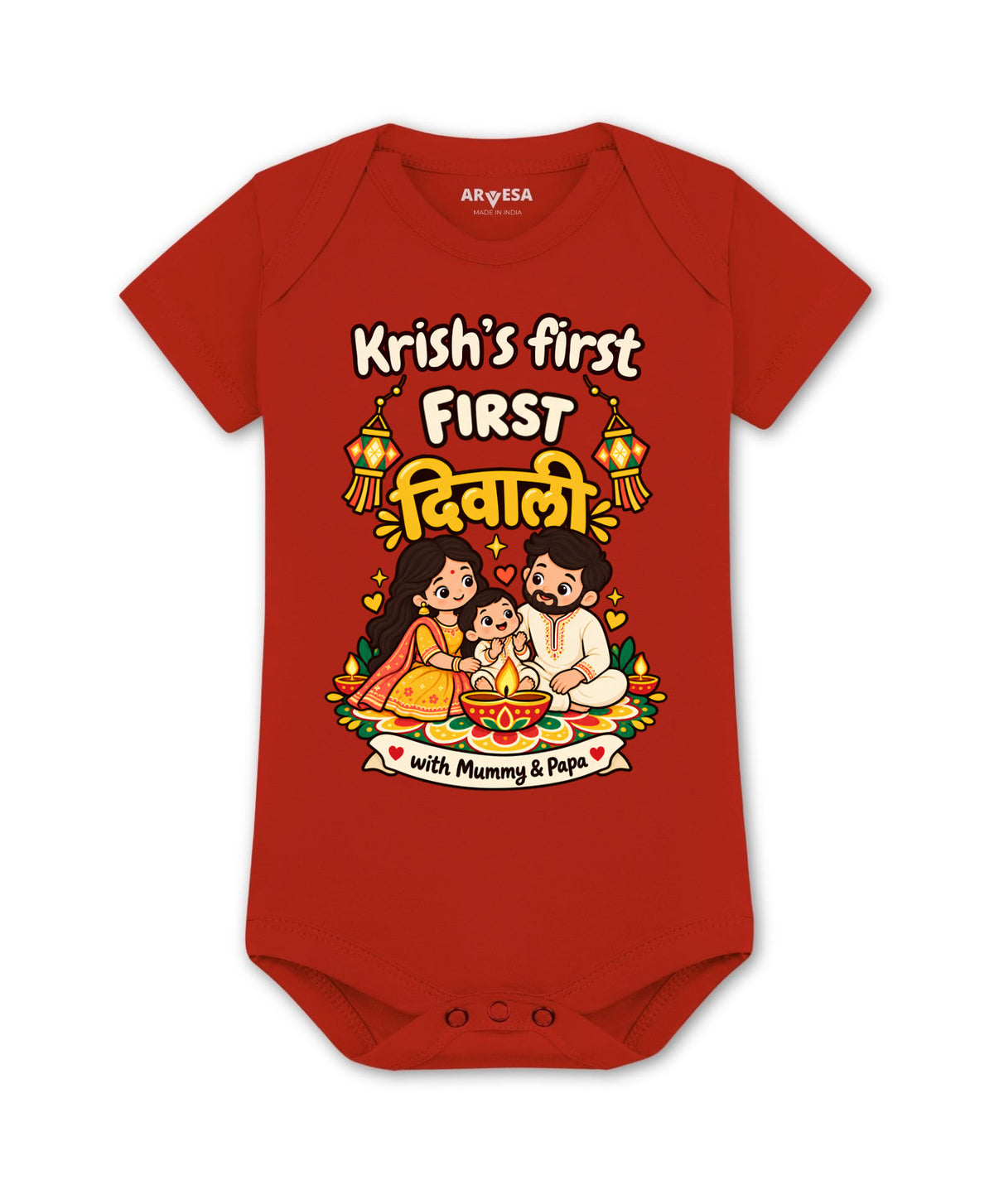 Yes | My First Diwali With Mummy & Papa - Romper