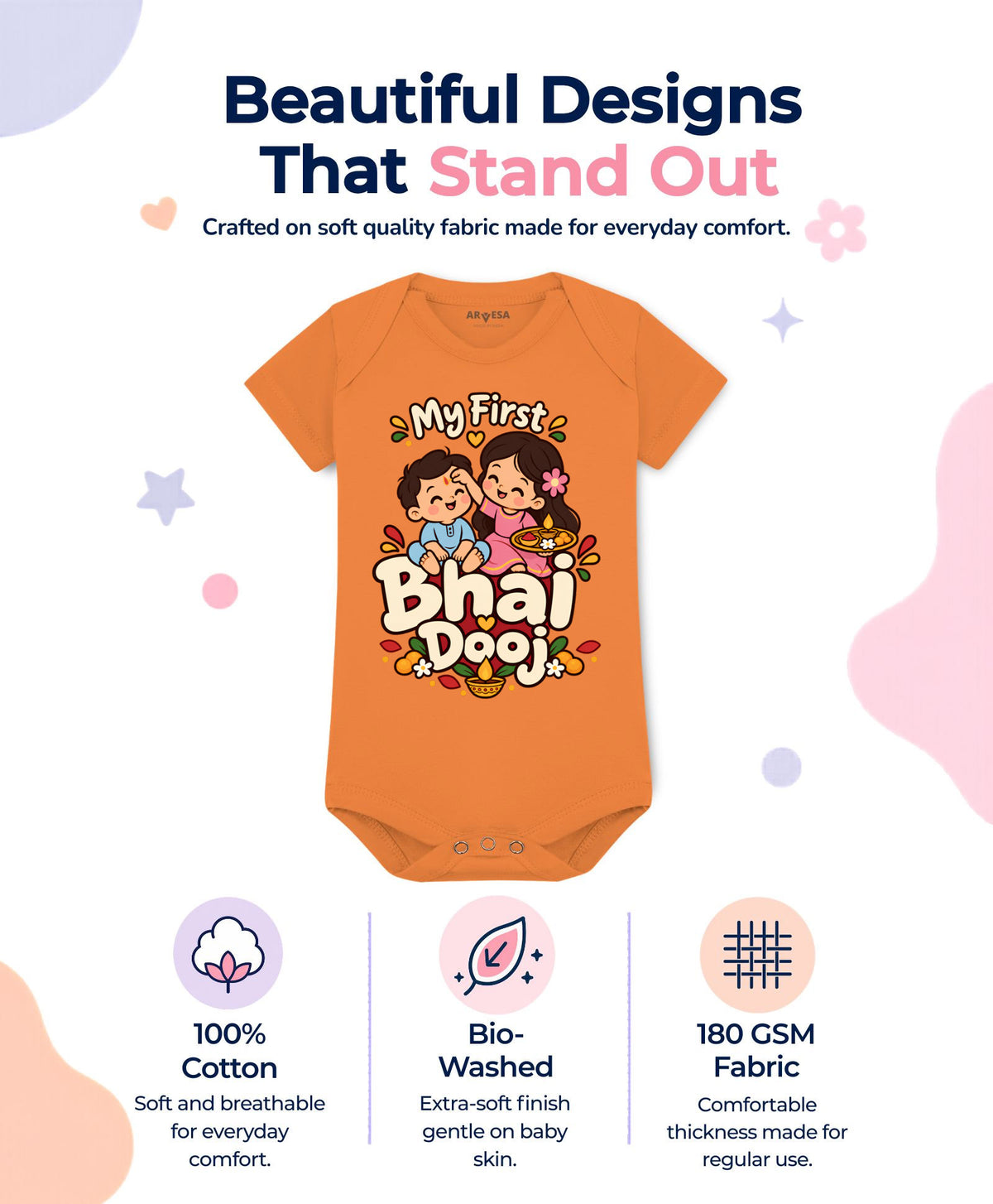 No | My First Bhaidooj Diwali - Romper