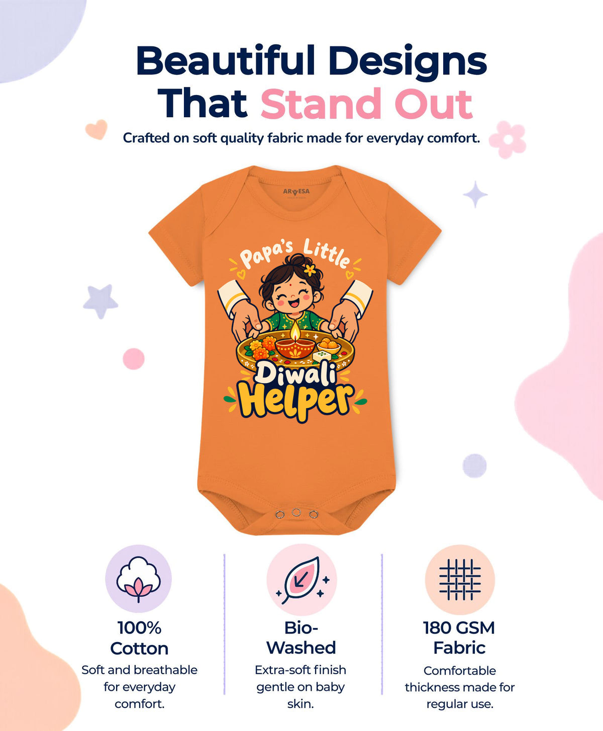 Papa's Little Diwali Helper - Romper