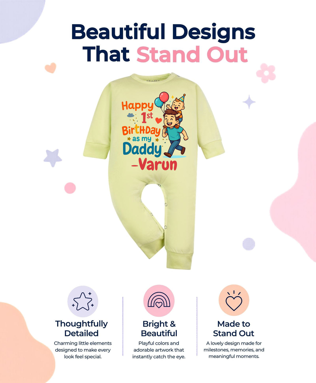 Yes | Happy First Birthday As My Daddy Dad Birthday - Jumpsuit