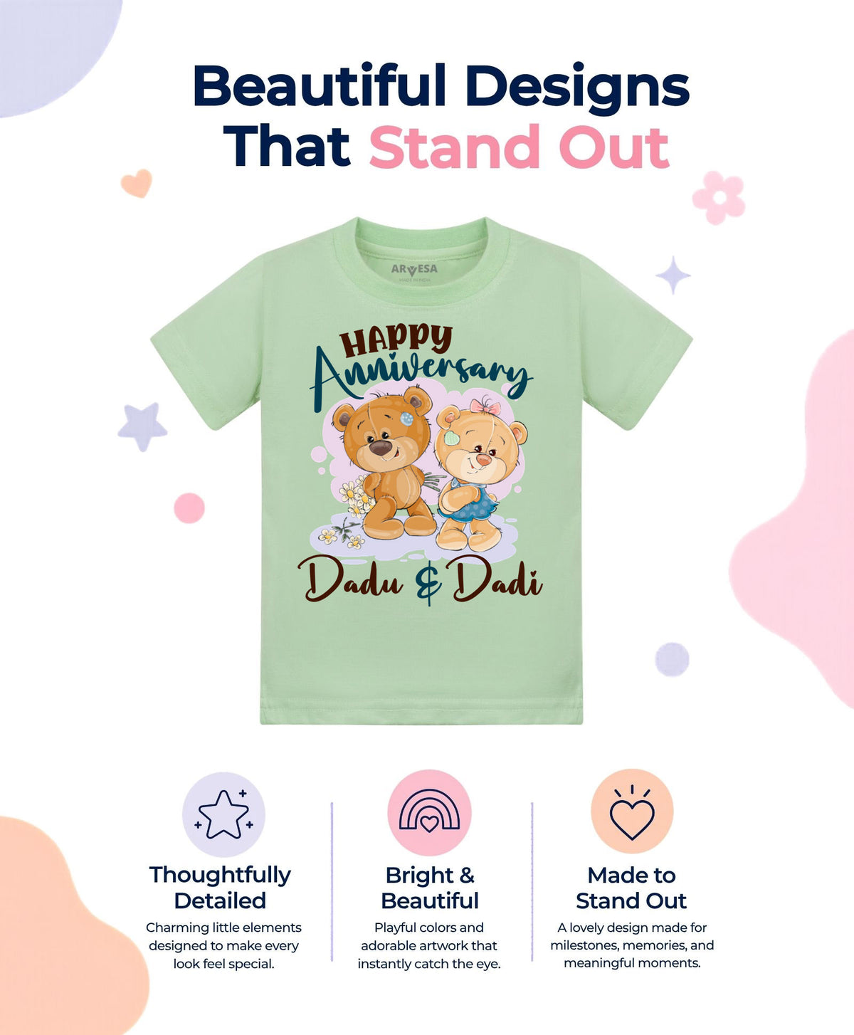 No | Happy Anniversay Dadu & Dadi Family Anniversary - T-shirt