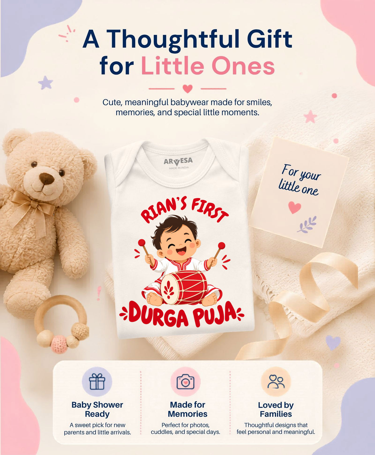 Yes | My First Durga Puja - Romper