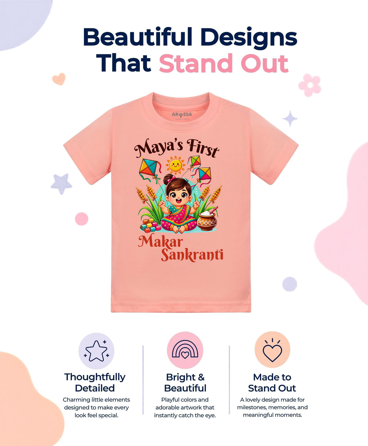 Yes | My First Makar sankranti - T-shirt