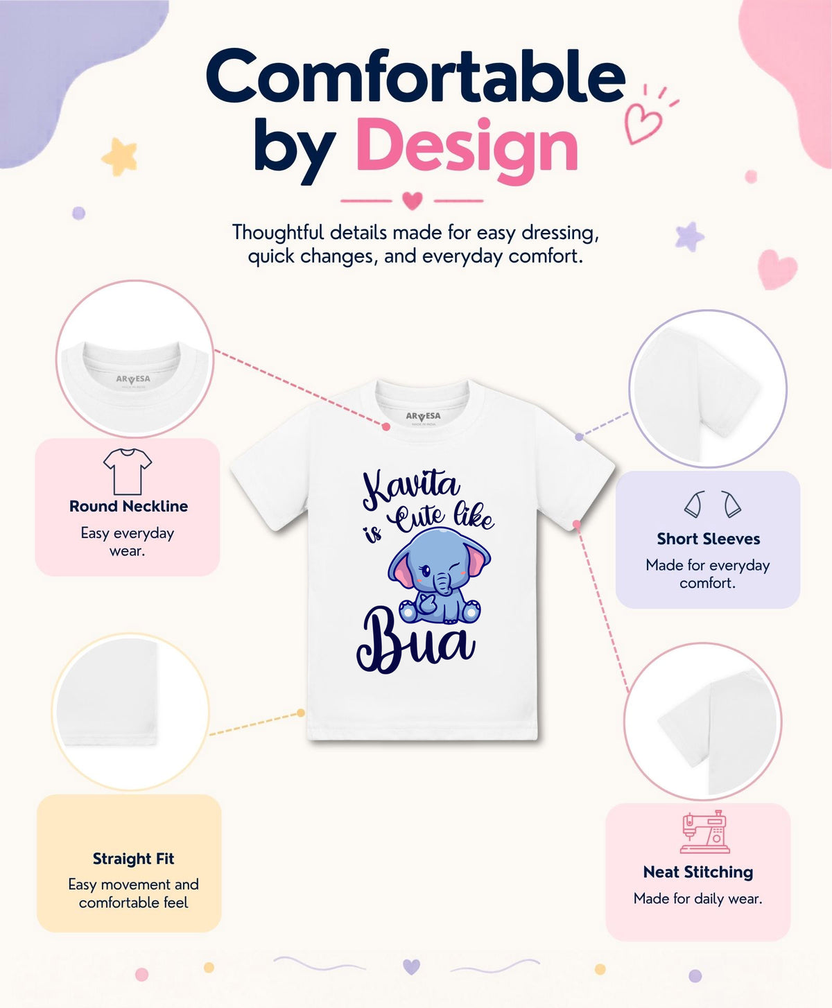 Yes | Cute Like My Bua - T-shirt