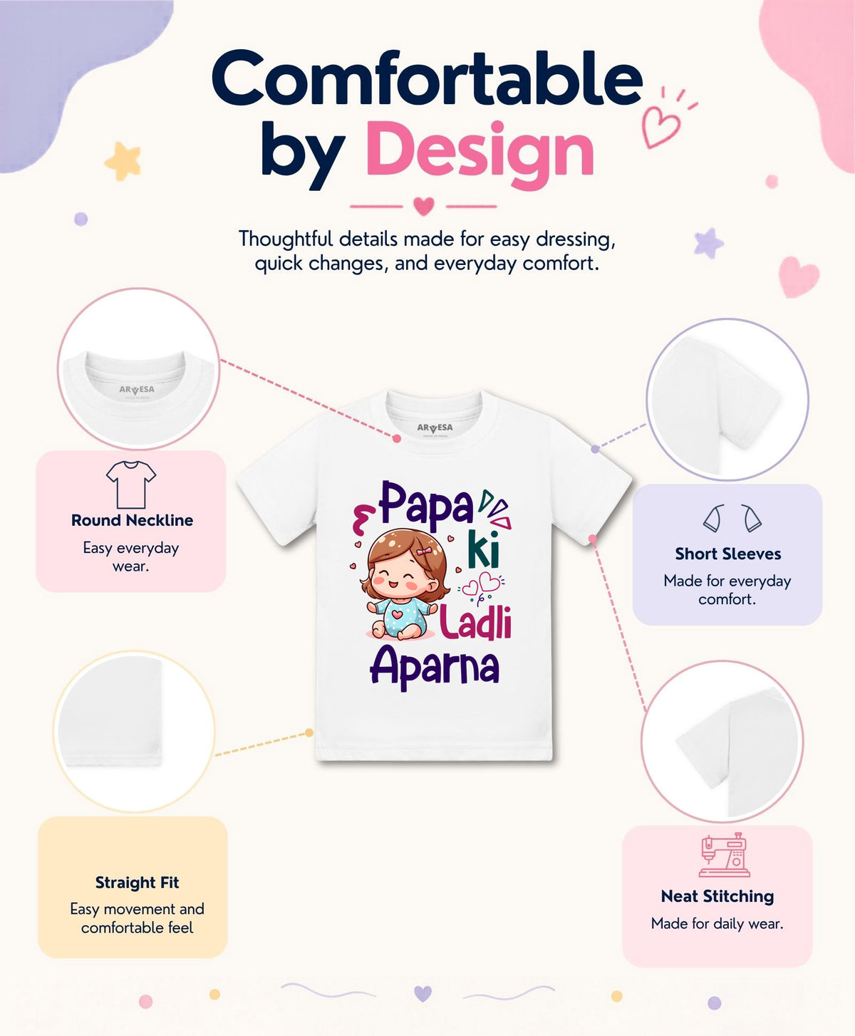 Yes | Papa Ki Ladli Dad - T-shirt