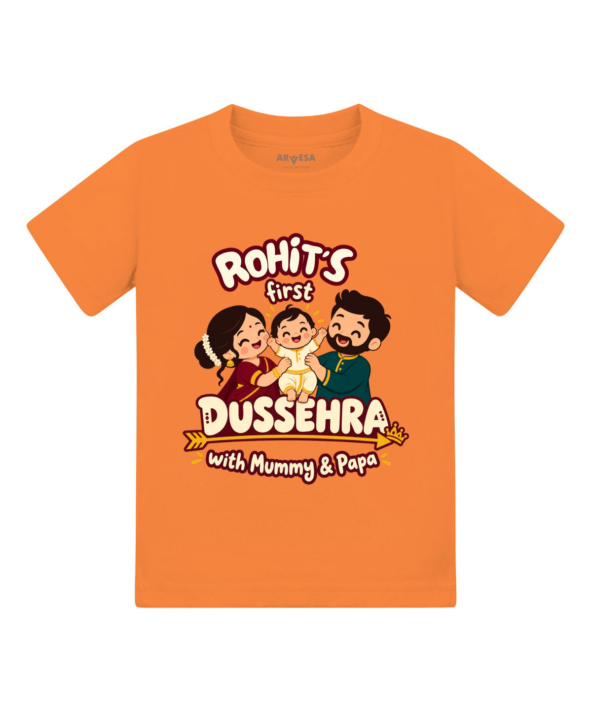 Yes | My First Dussehra with Mummy & Papa - T-shirt