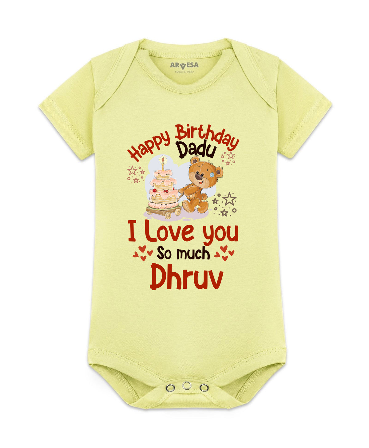 Yes | Happy Birthday Dadu Family Birthday - Romper