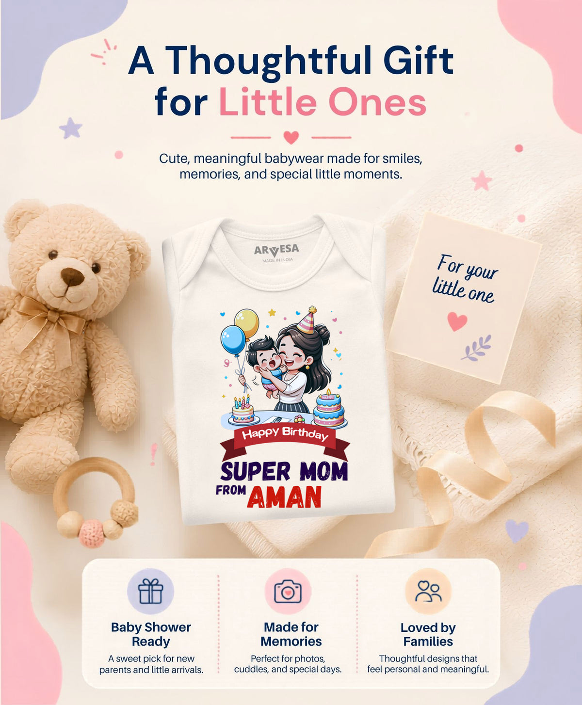 Yes | Happy Birthday Super Mom Mom Birthday - Romper