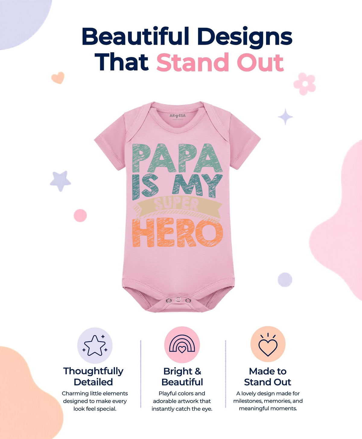 No | Papa Is My Super Hero Dad - Romper