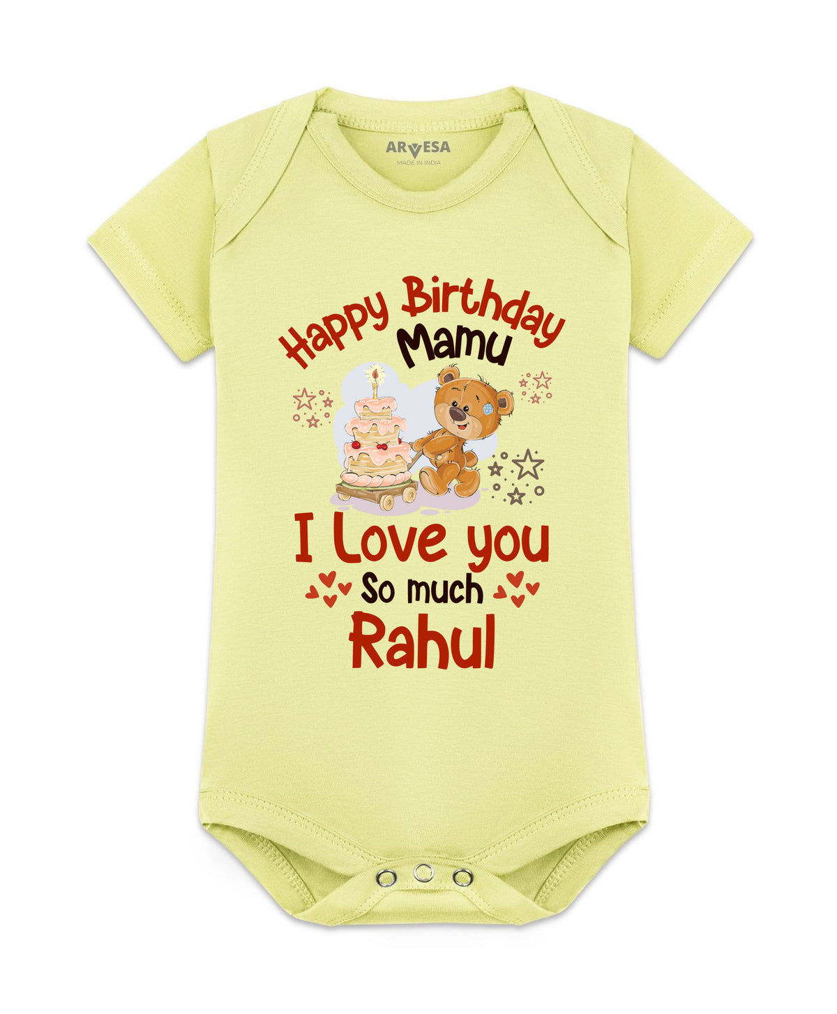 Yes | Happy Birthday Mamu Family Birthday - Romper