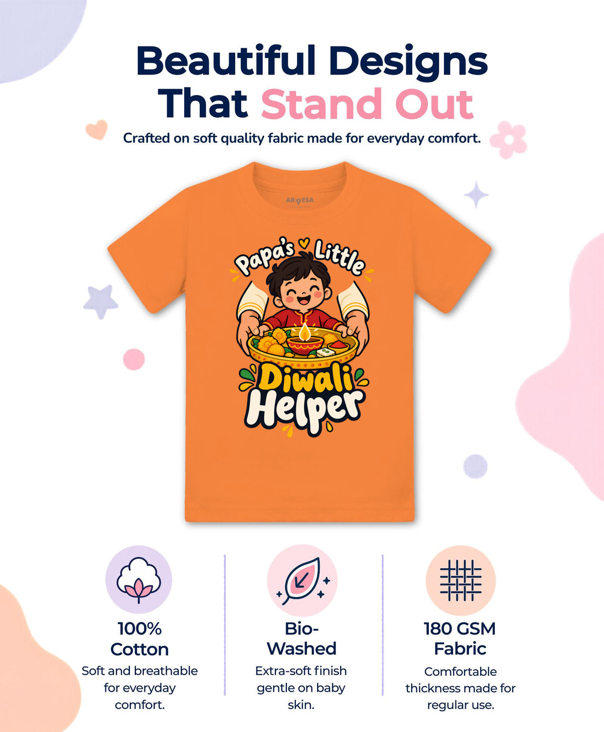 Papa's Little Diwali Helper - T-shirt