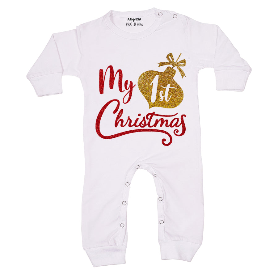 Arvesa Glitter G17 My First Christmas Baby Outfit.